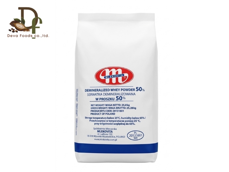 Deminralized whey powder 50%